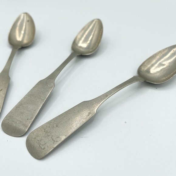 Hall & Elton Antique Spoons Set of 3 RARE 1850-1899 Wallingford, Connecticut CT - Picture 4 of 13